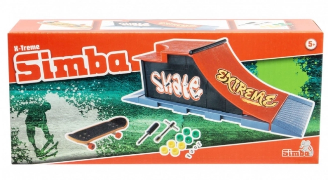 Mini skateboard con rampa Extreme Simba