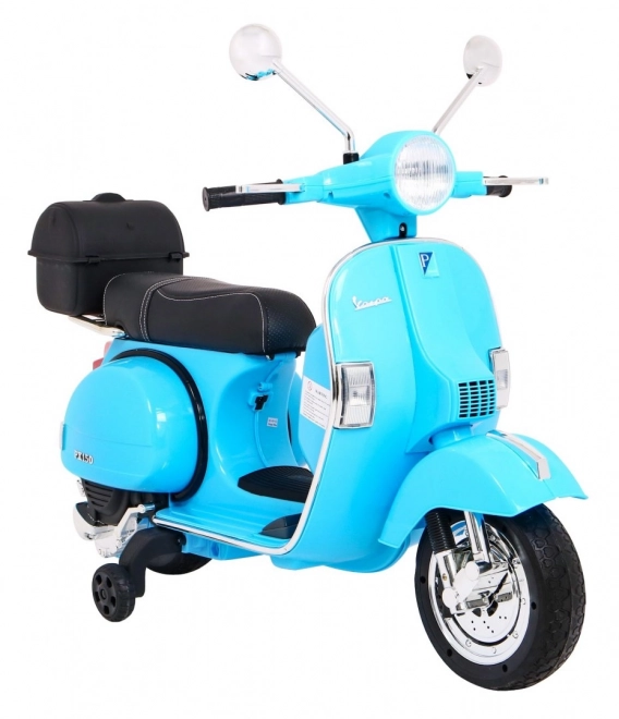 Scoter elettrico per bambini Vespa con ruote ausiliarie e audio