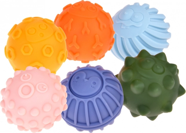 Palline sensoriali colorate per bambini, 6 pezzi