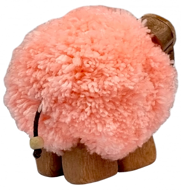 Figura in legno XL con pompon Maialino