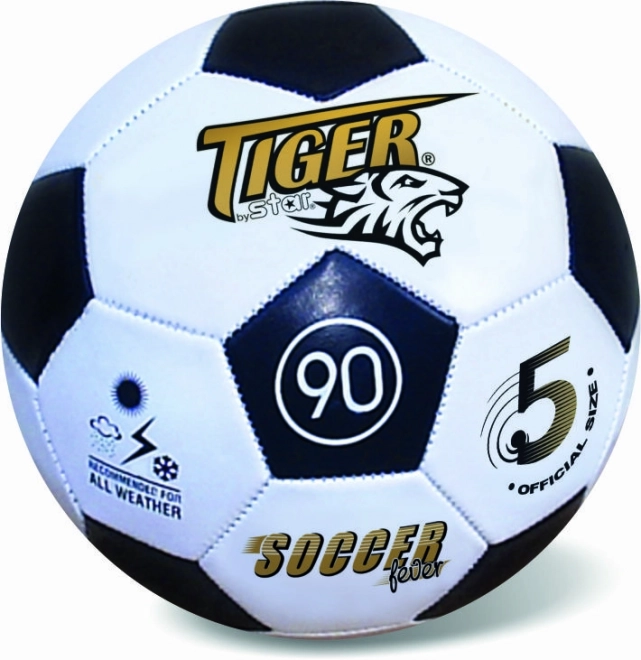 Pallone da calcio in cuoio nero