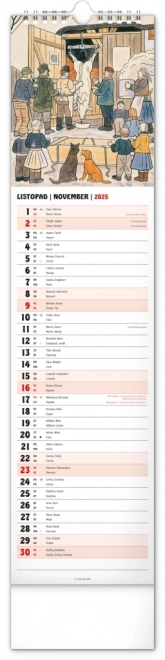 Calendario da parete Josef Lada 2025