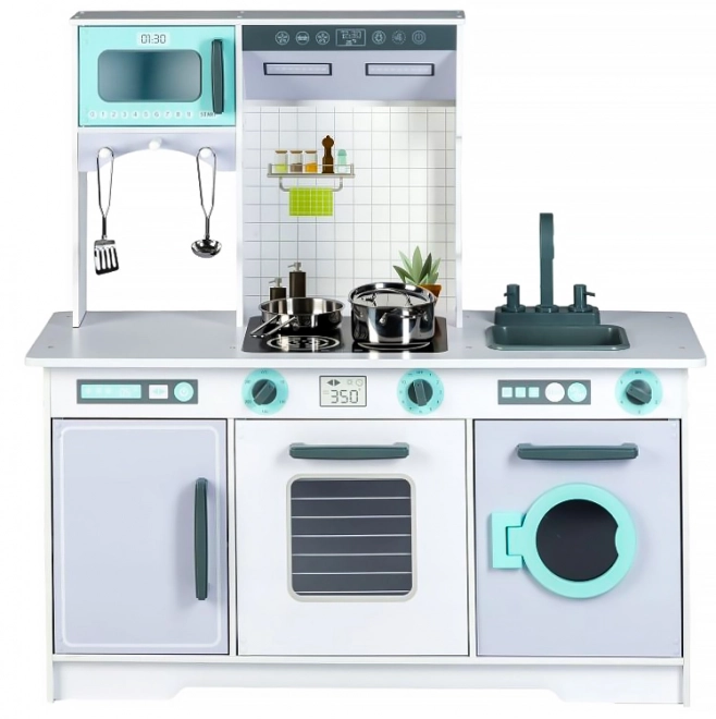 Grande cucina in legno per bambini con accessori Ecotoys