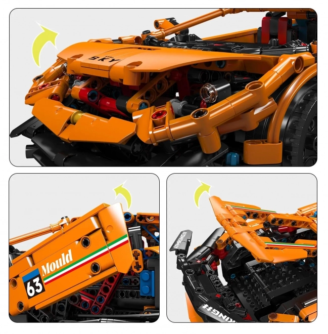 Set di costruzione auto sportiva arancione