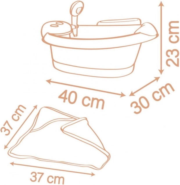 Vasca per bambole Smoby Baby Nurse con doccia elettronica