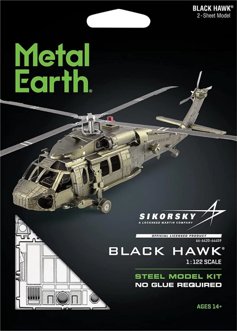 Puzzle 3D Metal Earth elicottero Black Hawk