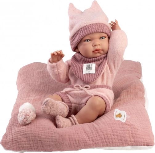 Bambola neonato realistica New Born Bambina con corpo intero in vinile 40 cm