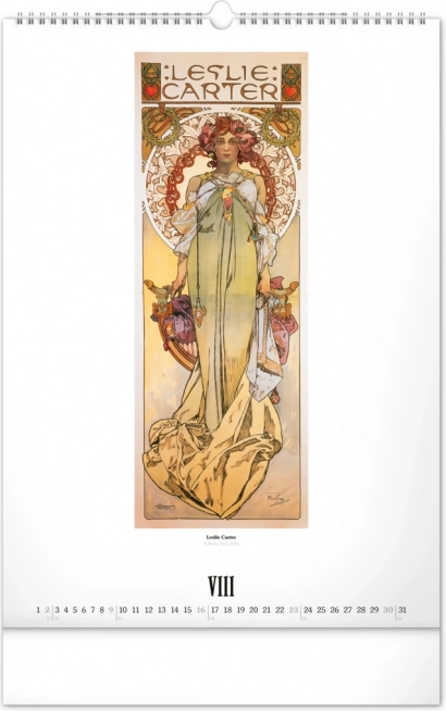 Calendario da parete Alfons Mucha 2026