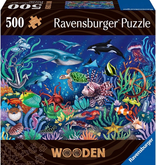 Puzzle in legno Mondo sottomarino 500 pezzi