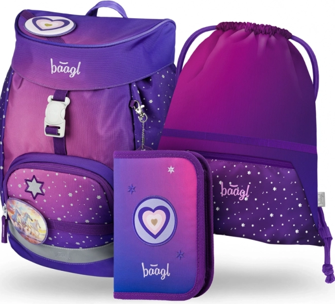 Set Scolastico BAAGL Airy Cavalli Cuore