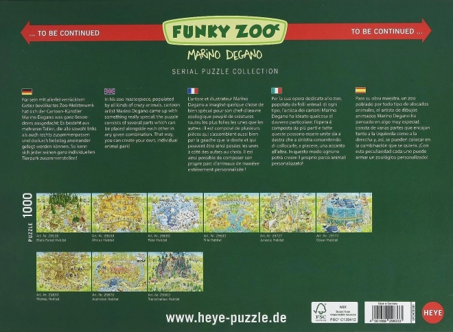 puzzle HEYE 1000 pezzi - zoo delle scimmie