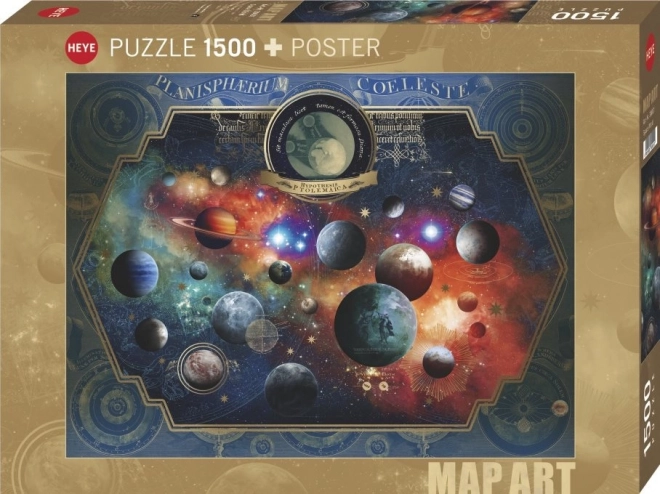 Heye puzzle mappa artistica: universo 1500 pezzi