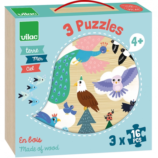 Puzzle in legno Mare Terra Aria