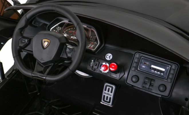 Lamborghini SVJ DRIFT pro 2 bambini nero + funzione Drift + telecomando + MP3 LED + avvio lento