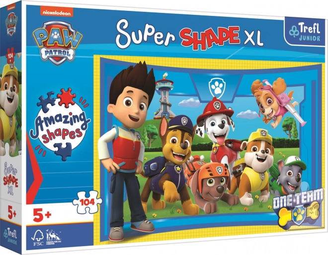 Puzzle Super Shape XL Paw Patrol: Cuccioli Amici 104 Pezzi