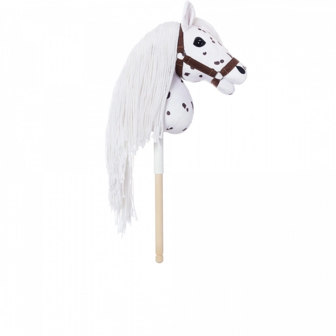 Cavalluccio su bastone Hobby Horse dalla collezione HOPPIHORSE Sport Edition nel colore del leopardo bianco
