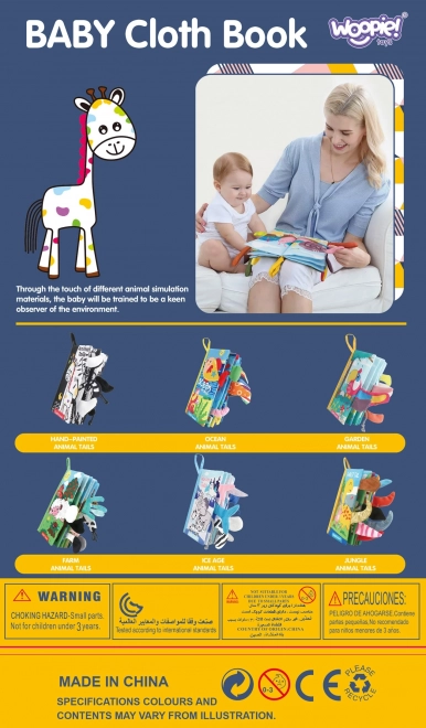 Libro sensoriale a contrasto per neonati Woopie