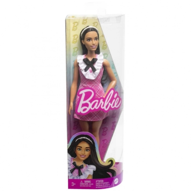 Barbie Fashionistas bambola in abito rosa a quadri