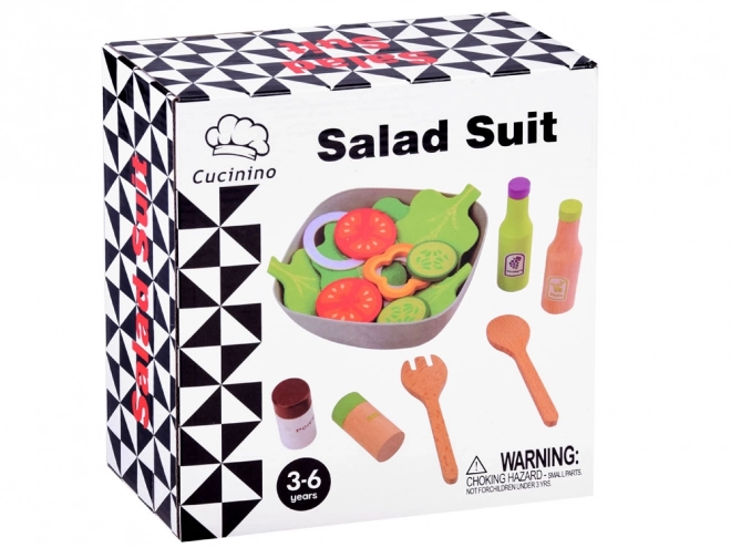 Set insalata in legno per bambini