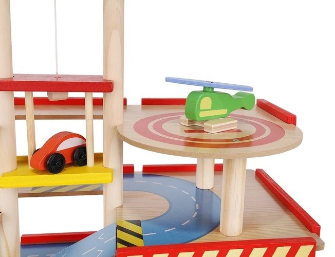 Garage parcheggio in legno per bambini