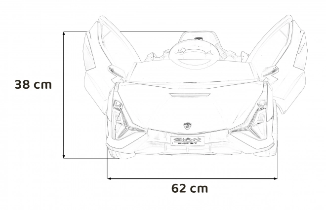 Lamborghini SIAN auto per bambini a batteria con telecomando – Bianco