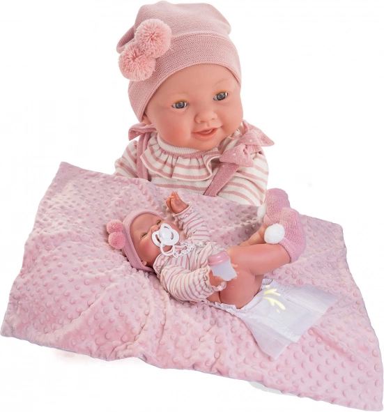 Bambola realistica neonato MIA con occhi che sbattono e fa la pipì 42 cm
