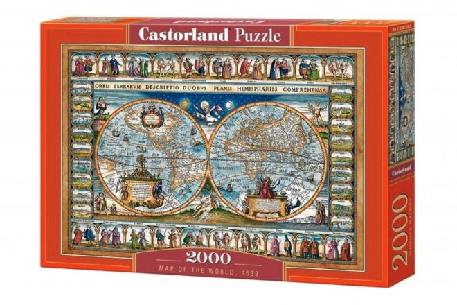 Puzzle mappa del mondo 1639 - 2000 pezzi