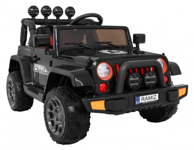 Auto fuoristrada full-time 4WD con telecomando, audio LED e vano nero per bambini