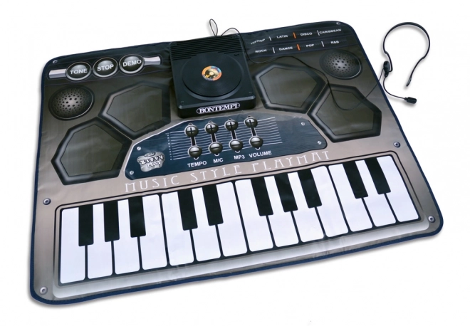 Tappeto da gioco DJ con Pianoforte e Set Cuffie