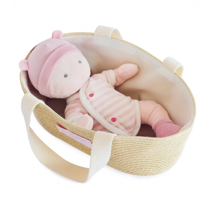 Bambola Pola Doudou Jolijou in Borsa Passeggino 28 cm