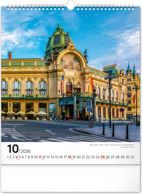Calendario da parete Praga 2026