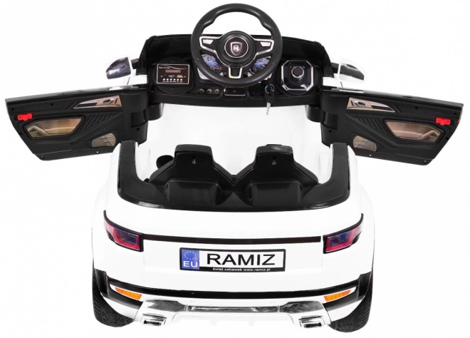 Automobilina elettrica sportiva Rapid Racer bianco