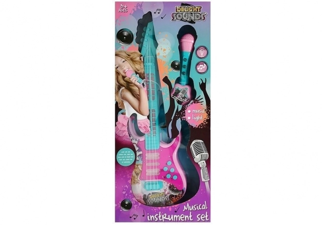 Set karaoke chitarra con microfono