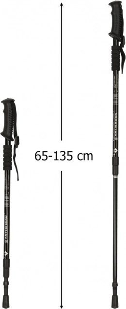 Bastoncini da trekking pieghevoli Nordic Walking, neri, 2 pezzi