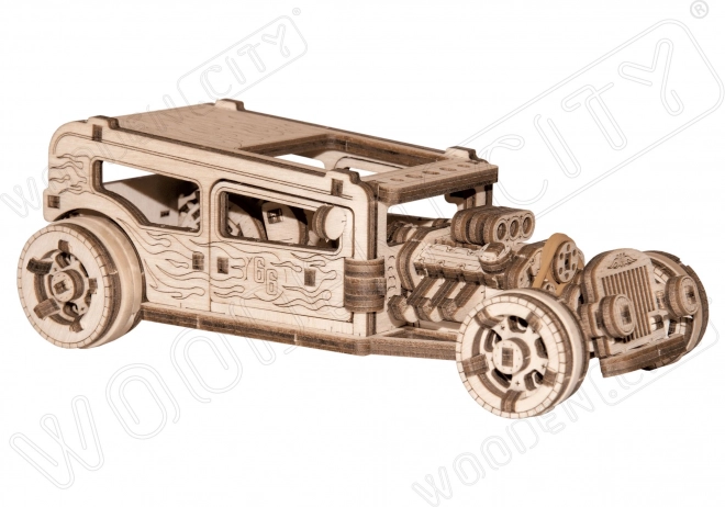 Puzzle 3D in legno - Auto Hot Rod