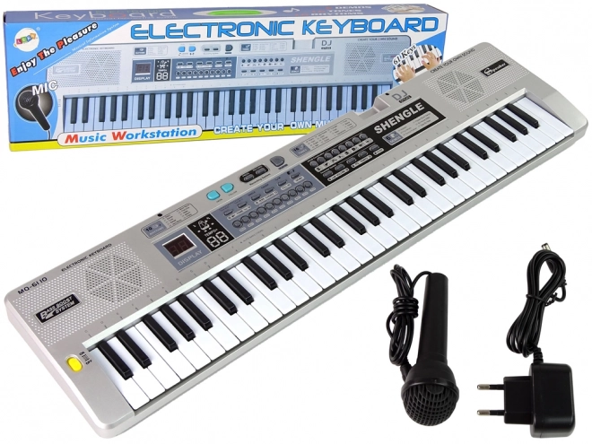 Keyboard con Microfono per Bambini a 61 Tasti