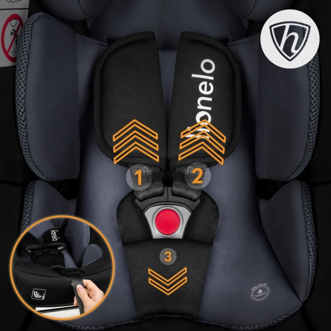 Seggiolino auto Lionelo Astrid i-Size nero-grigio