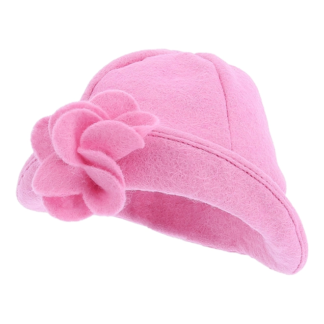 Cappellino rosa con fiore
