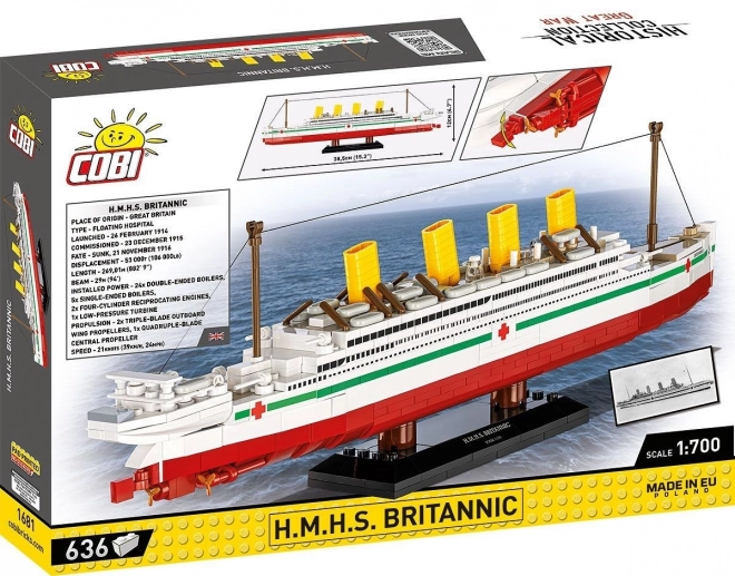 Modello HMHS Britannic in scala 1:700