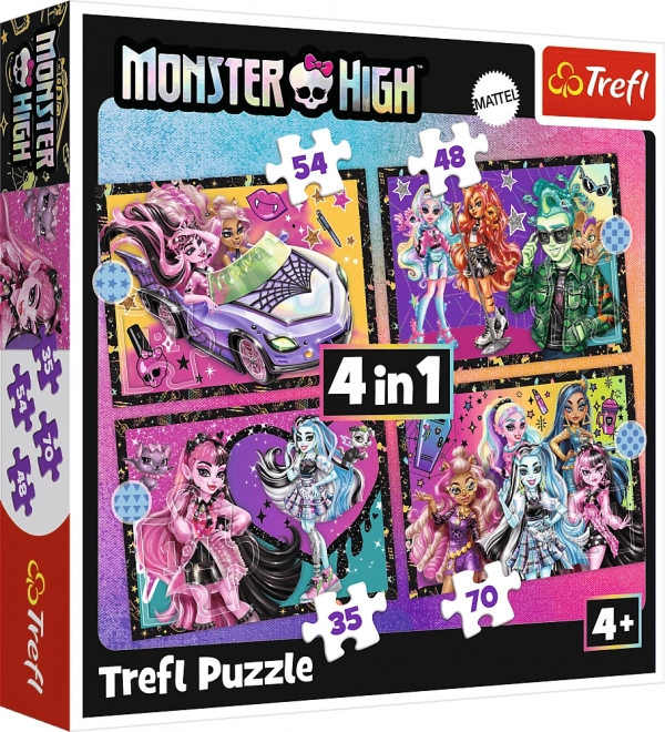 Puzzle Monster High: giornata elettrizzante 4 in 1