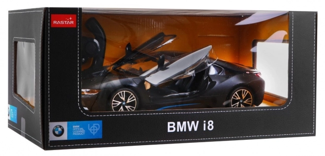 BMW i8 nero RASTAR 1:14 auto con telecomando + telecomando 2,4 GHz