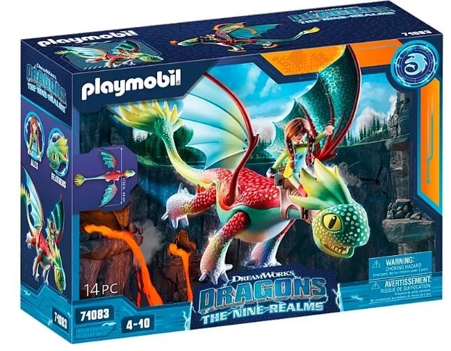 Set con figure Dragons Piume & Alex