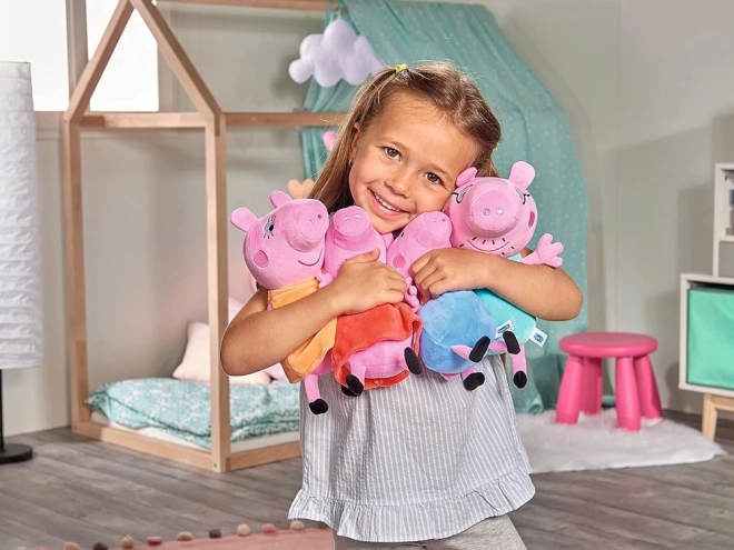 Set di peluche Peppa Pig George Mamma Papà nel Auto