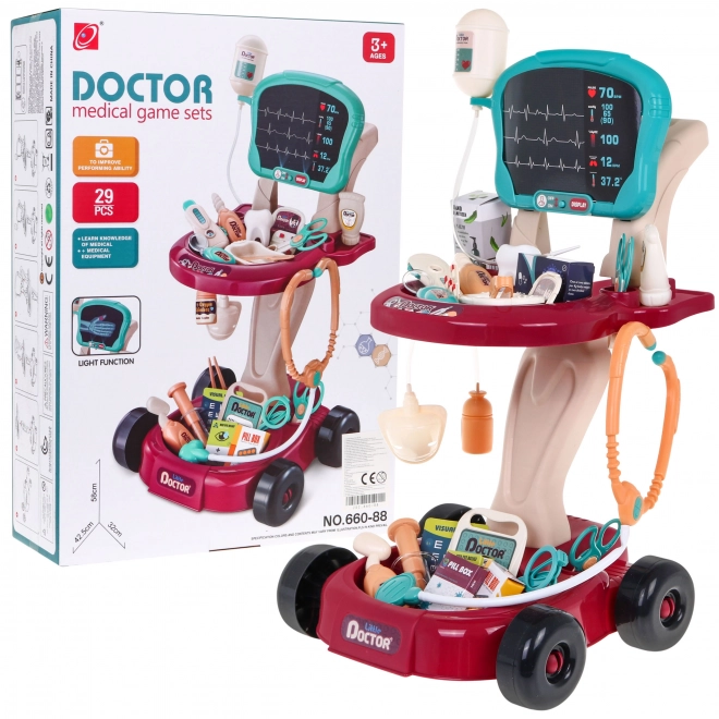 Carrello medico per bambini 3+ con 29 pezzi