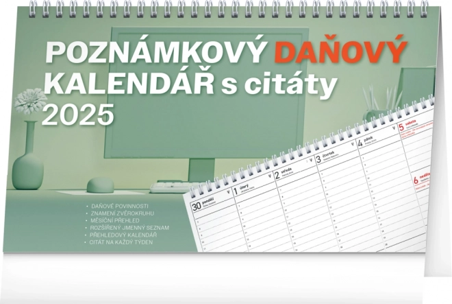 Calendario da Tavolo Notique 2025 con Frasi Celebri