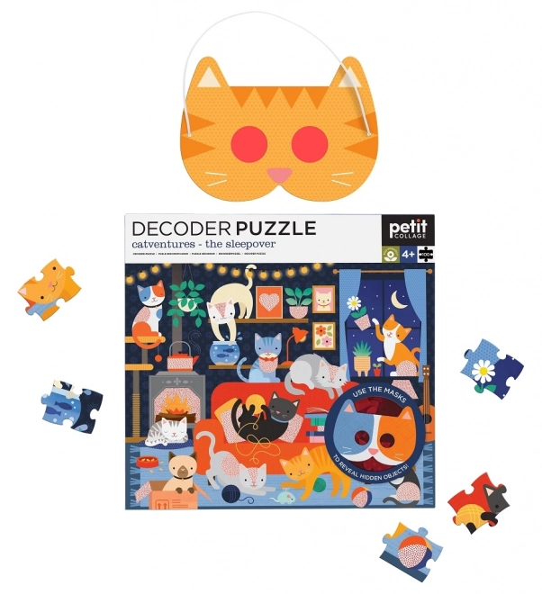 Puzzle Gatti 3D con 100 Pezzi di Petit Collage