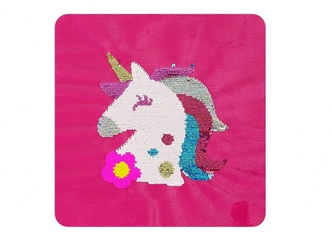 Cuscino Rosa con Lustrini Unicorn DIY