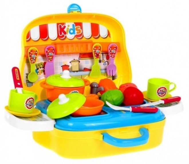 Cucina portatile Food Truck per bambini 3+ con valigia e accessori