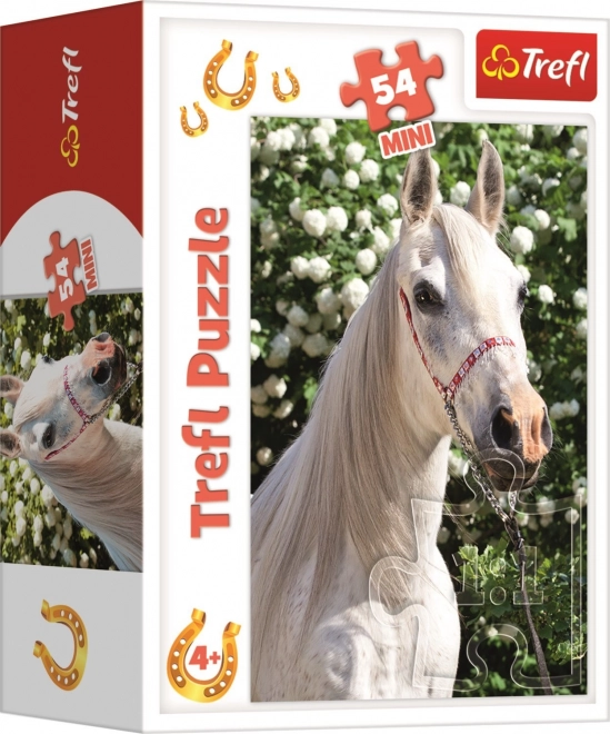 Puzzle Trefl mondo dei cavalli: ritratto del cavallo bianco 54 pezzi