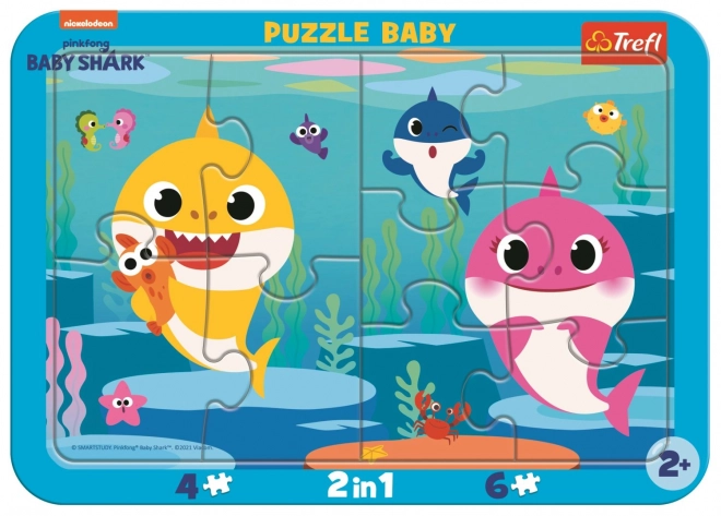 Puzzle Baby TREFL Baby Shark: Squaletti Felici 2 in 1